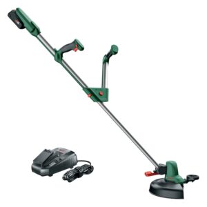 Trimmer de tuns gazon/iarba pe acumulator Bosch UniversalGrassCut 18, 18 V, diametru taiere 26 cm, maner telescopic 120 - 140 cm, include: acumulator 18 V 2.5 Ah + incarcator